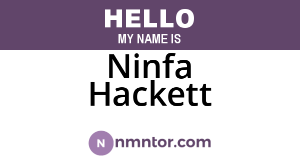 Ninfa Hackett