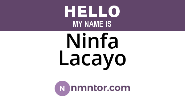 Ninfa Lacayo