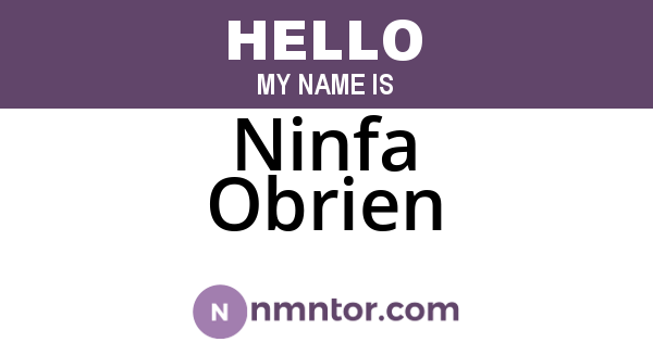 Ninfa Obrien