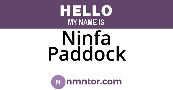 Ninfa Paddock
