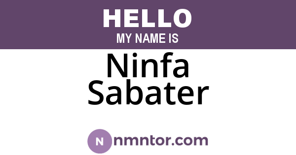 Ninfa Sabater