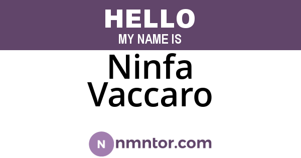 Ninfa Vaccaro
