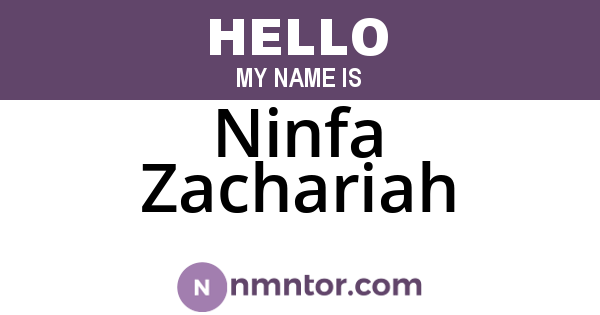 Ninfa Zachariah