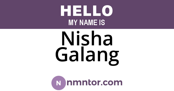 Nisha Galang
