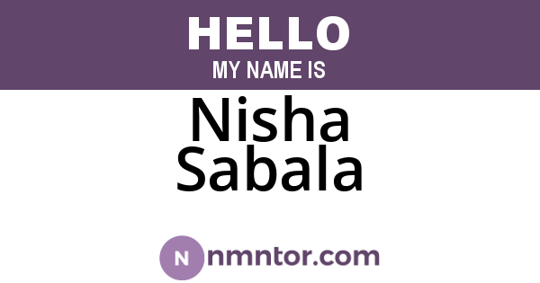 Nisha Sabala