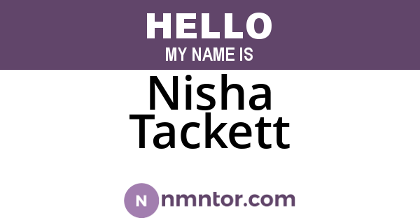 Nisha Tackett