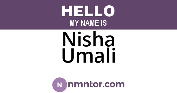 Nisha Umali