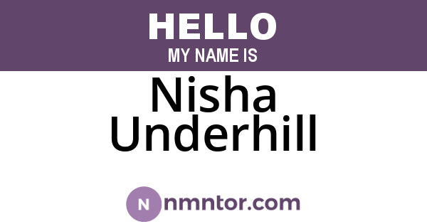 Nisha Underhill