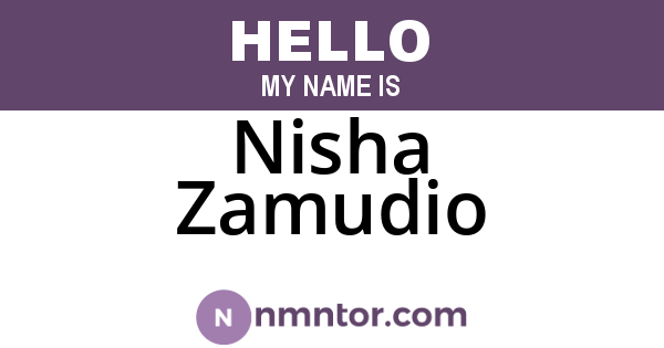 Nisha Zamudio
