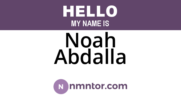 Noah Abdalla
