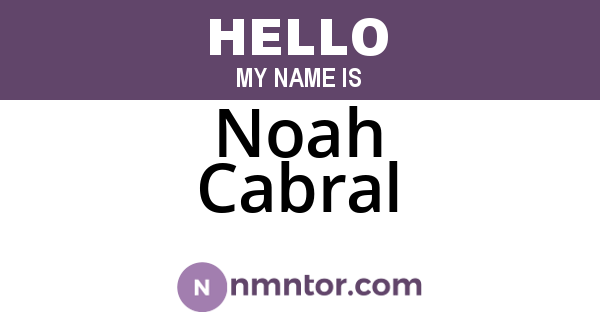 Noah Cabral