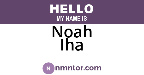 Noah Iha