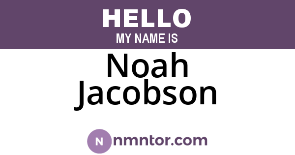 Noah Jacobson