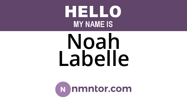 Noah Labelle