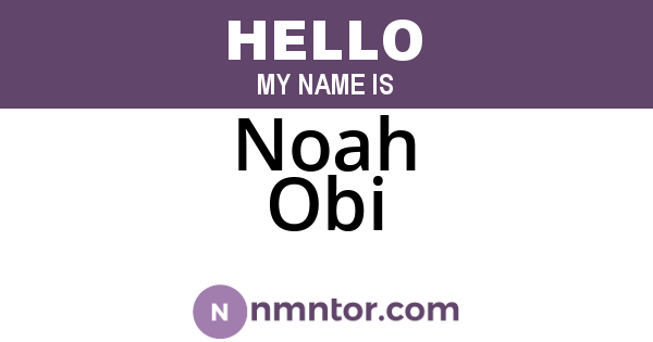 Noah Obi