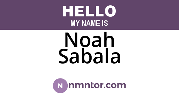 Noah Sabala