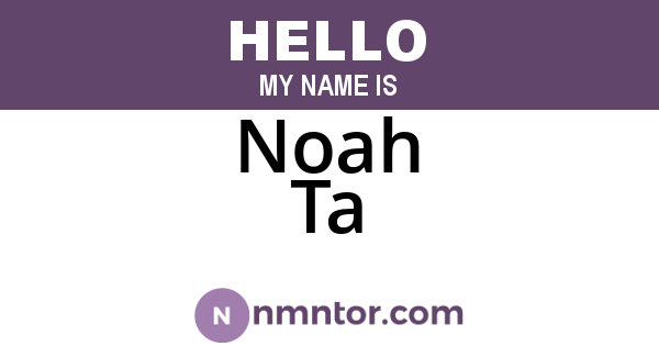 Noah Ta