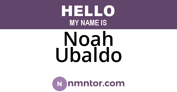 Noah Ubaldo