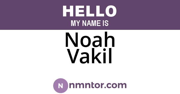 Noah Vakil