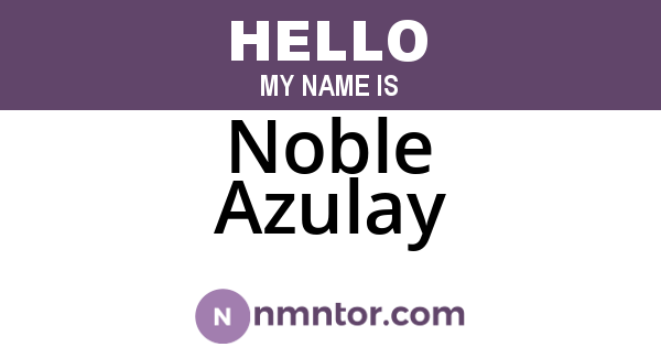 Noble Azulay