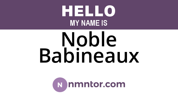 Noble Babineaux