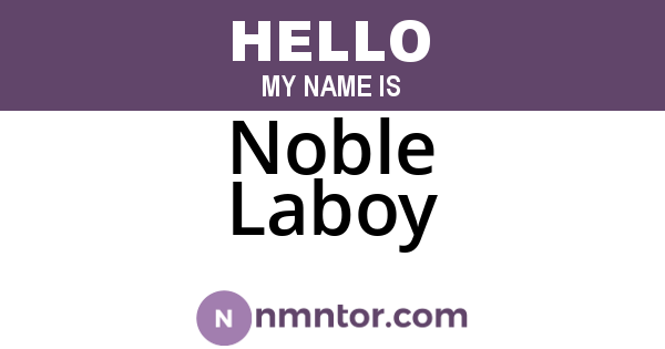 Noble Laboy