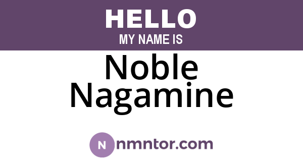 Noble Nagamine
