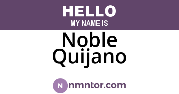 Noble Quijano
