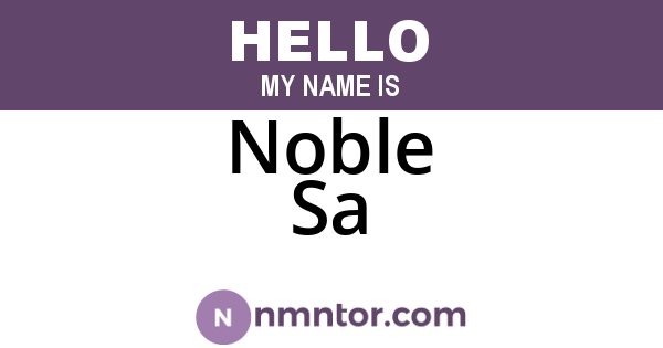 Noble Sa