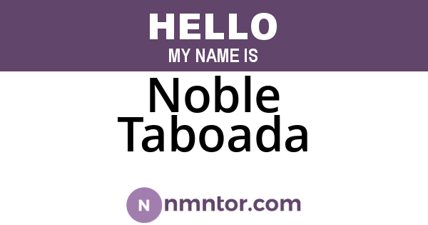 Noble Taboada