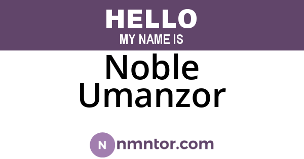 Noble Umanzor