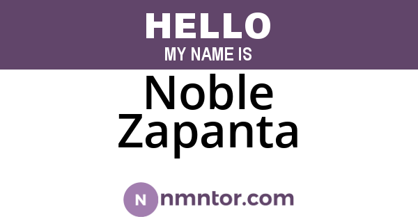 Noble Zapanta
