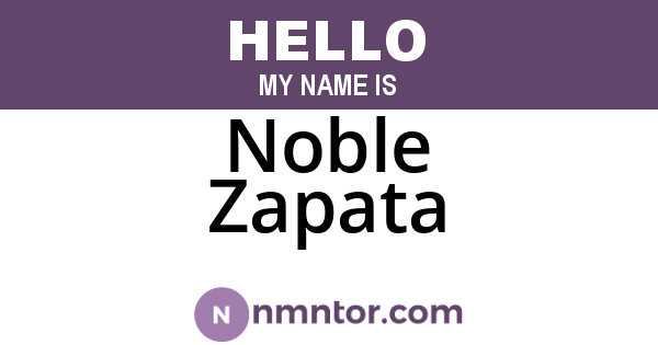 Noble Zapata