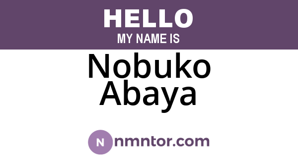 Nobuko Abaya