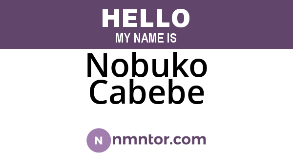 Nobuko Cabebe