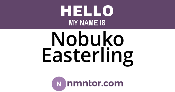 Nobuko Easterling