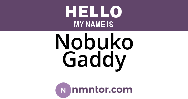 Nobuko Gaddy
