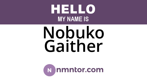 Nobuko Gaither