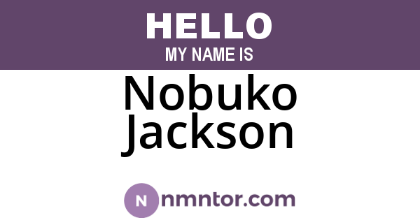 Nobuko Jackson