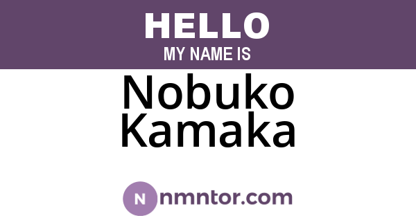 Nobuko Kamaka