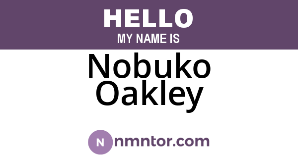 Nobuko Oakley