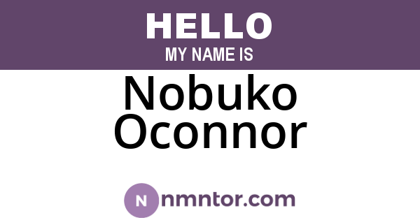 Nobuko Oconnor