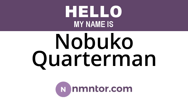 Nobuko Quarterman