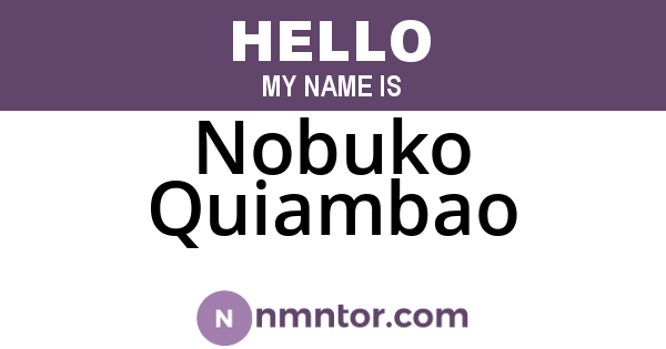 Nobuko Quiambao