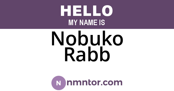 Nobuko Rabb
