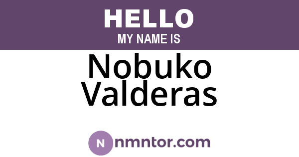 Nobuko Valderas