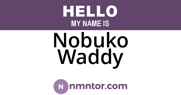 Nobuko Waddy