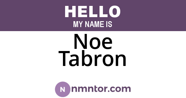 Noe Tabron