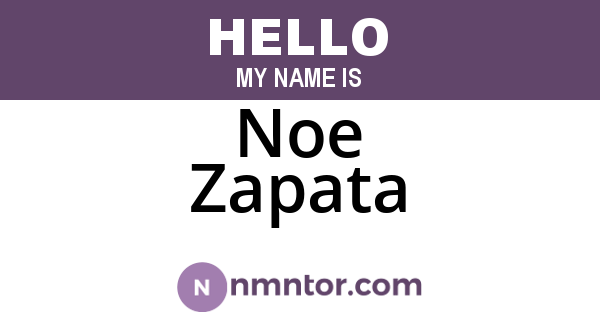 Noe Zapata