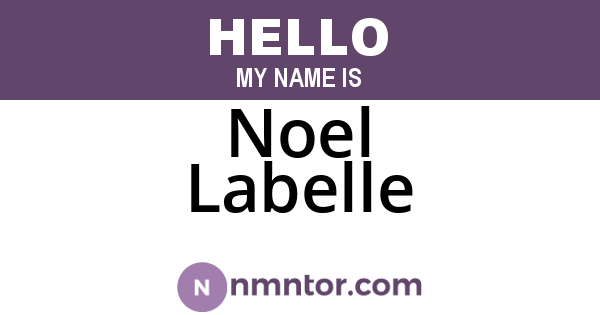 Noel Labelle